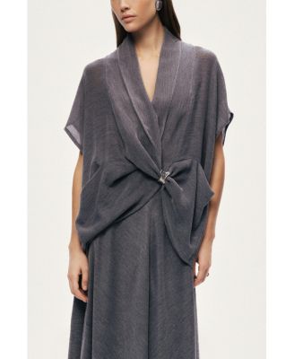 Women's Draped Wrap Blouse