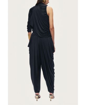 Women's Asymmetric Draped Blouse