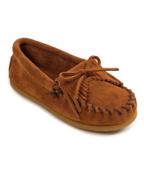 Детские замшевые мокасины Minnetonka Kilty, цвет: Коричневый
