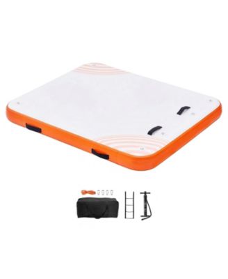 6 x 5 ft Inflatable Floating Dock Platform with Carry Bag