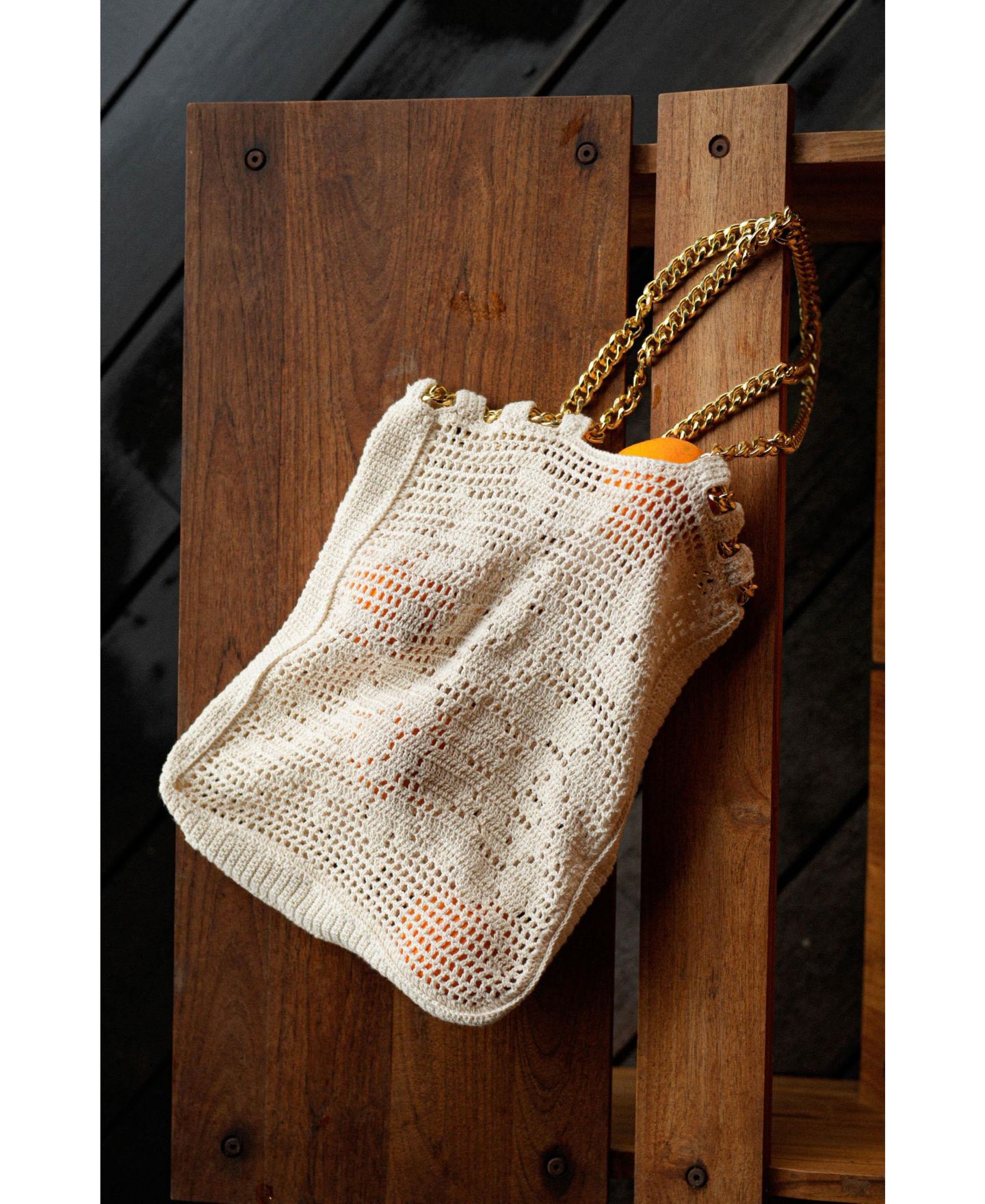 Женская сумка Brunna.co The Oma Crochet, цвет: Молочный белый — фото 2