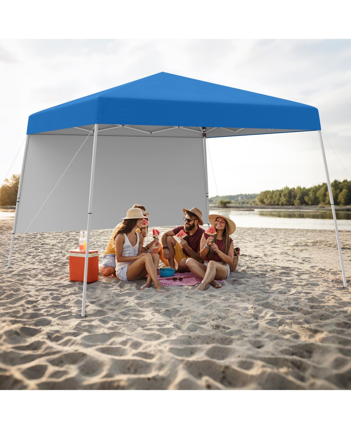 Slickblue Pop up Canopy Tent with 1 Sidewall and Portable Backpack