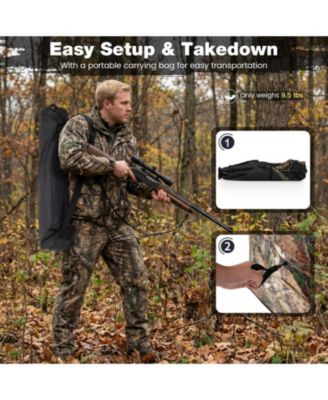 See-Through Pop-Up Hunting Blind with Dog Door for 1-3 People
