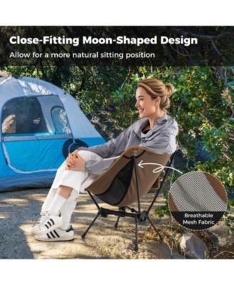 Ultralight Portable Moon Camping Chair with Compact Carry Bag