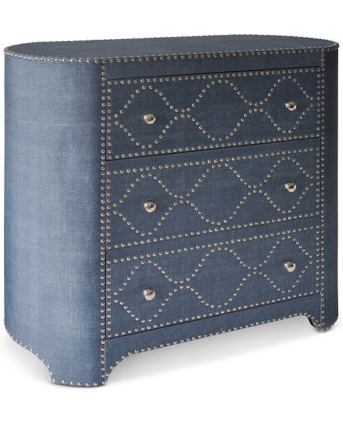 Stylecraft Carryn 3 Drawer Oval Shaped Cabinet Quick Ship