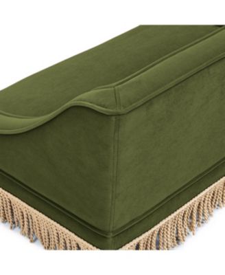 Performance Velvet Princess Pet Bed Sofa with Fringe Skirt by Duchess