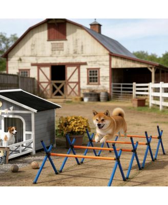 Pet Agility Training Equipment, Dog Agility Course Set for Backyard, Complete Obstacle Course Kit with Tunnels and Hurdles