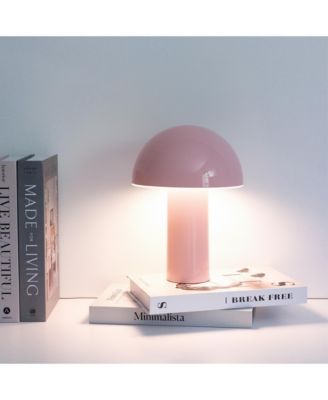 Celia Portable LED Table Lamp with Dome Mushroom Shade