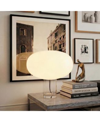  Callisto Oval Frosted Glass Modern LED Table Lamp