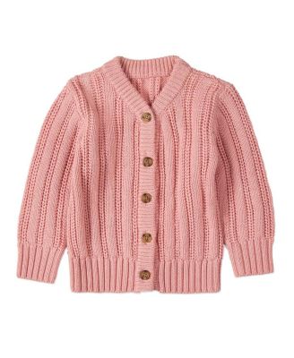Baby Girls Cozy Oversized Cable-Knit Cardigan Sweater