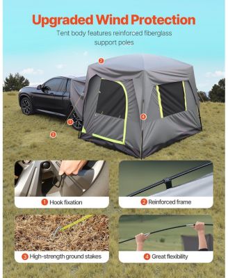 10x8 FT SUV Tent for Camping 5-8 Person with Rainfly Bag