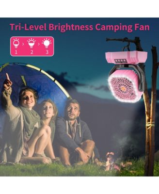 Portable Camping Fan Remote Control Auto Oscillating Outdoor Beach Patio Tent 20000mAh
