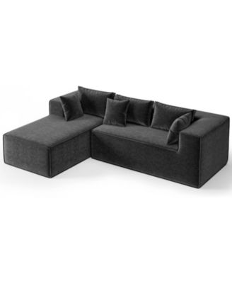 Modular Sectional Couches for Living Room, Cloud Sectional Couch with Deep Seat, 106.7 in Modular L-Shape Sofa with Chaise, Upholstered Couches