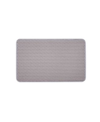 Double-Layer Honeycomb Cat Litter Trapping Mat, 24 x 15 Inch EVA Litter Box Mat with Waterproof Bottom