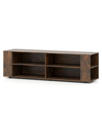 8-Shelf Open Entertainment Center for TVs up to 65 inch