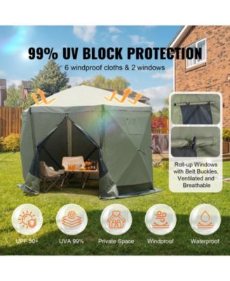 10x10 FT Pop Up Gazebo Tent 6-Sided with Mosquito Netting