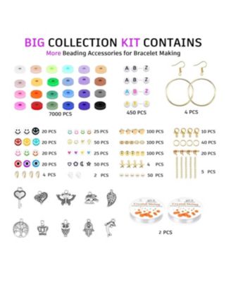 Clay Beads Bracelet Making Kit Letter Charms Friendship Crafts Gifts Ages 8-12
