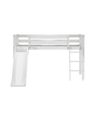 Low Loft With Easy Slide and Orange Camper Van Curtain