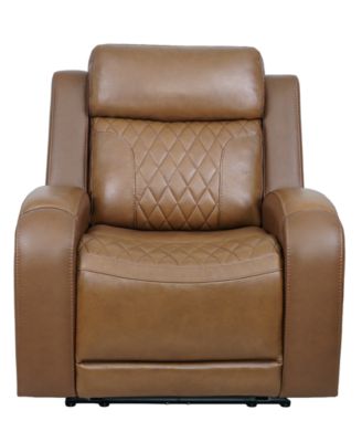 Niccy Leather 41.75" Power Motion Lay Flat Recliner