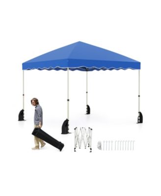Foldable 10 X 10 Feet Pop up Canopy Tent with Wheeled Bag