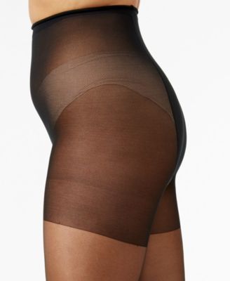 Women's  Sheer Queen Plus Size Silky Extra Wear Control Top with Reinforced Toe Pantyhose 4489