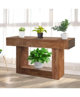 63" Wood Console Table for Entryway, Rectangular Sofa Table Behind The Couch, Modern Farmhouse Console Tables for Entrance, Hallway