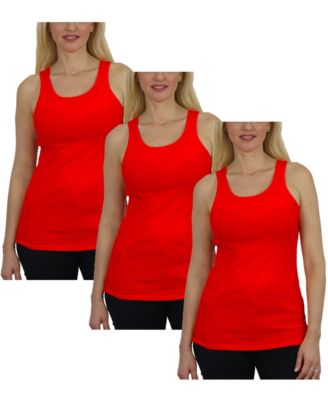 Women's Loose Fit Ribbed Tank Top-3 Pack