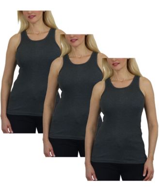 Women's Loose Fit Ribbed Tank Top-3 Pack