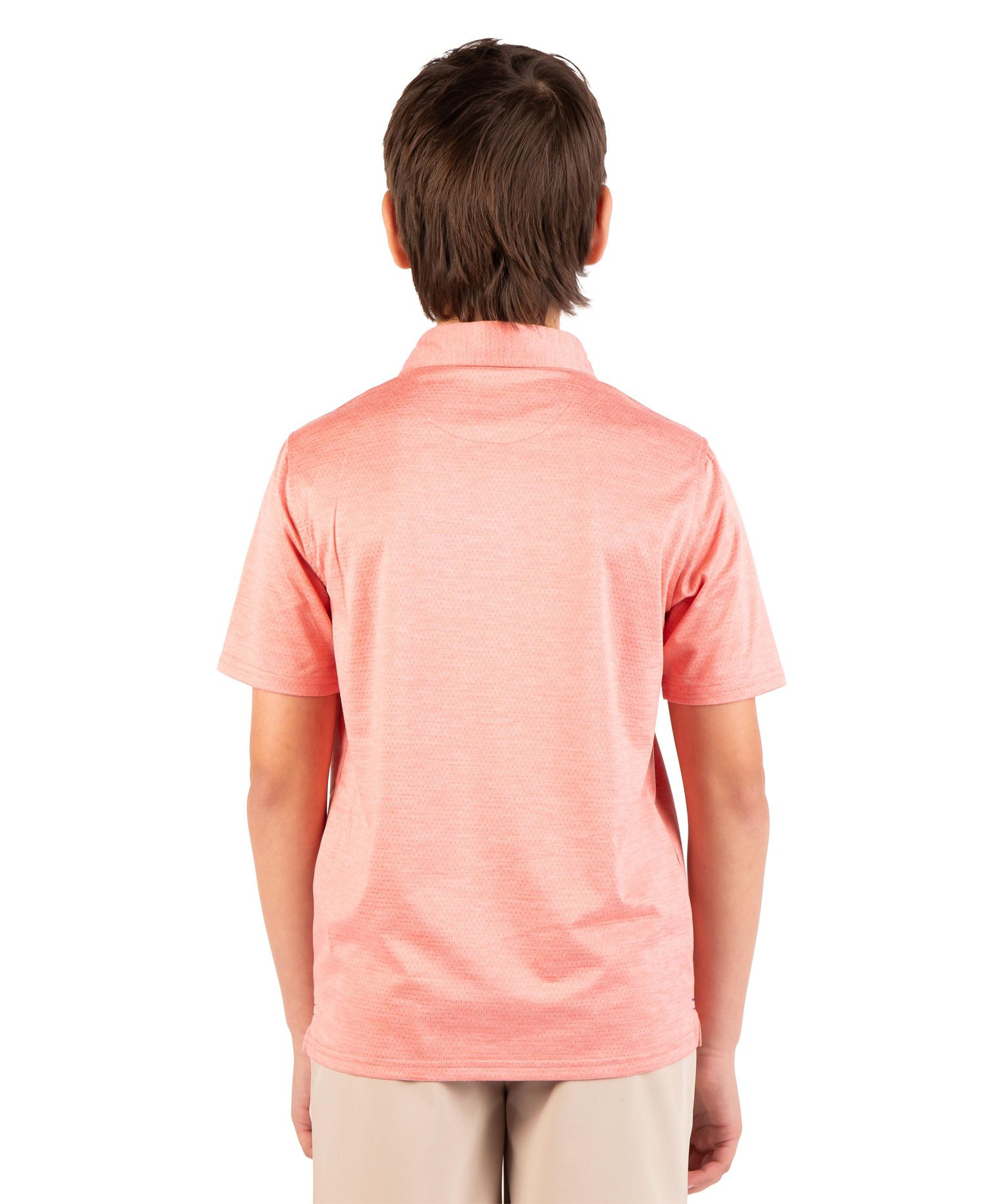 Boys Melange Mesh Performance Polo
