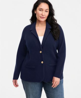 Plus Size 100% Cashmere Blazer