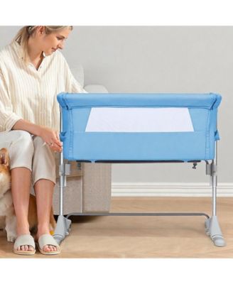 Portable Baby Bedside Bassinet Sleeper with 4 Adjustable Heights