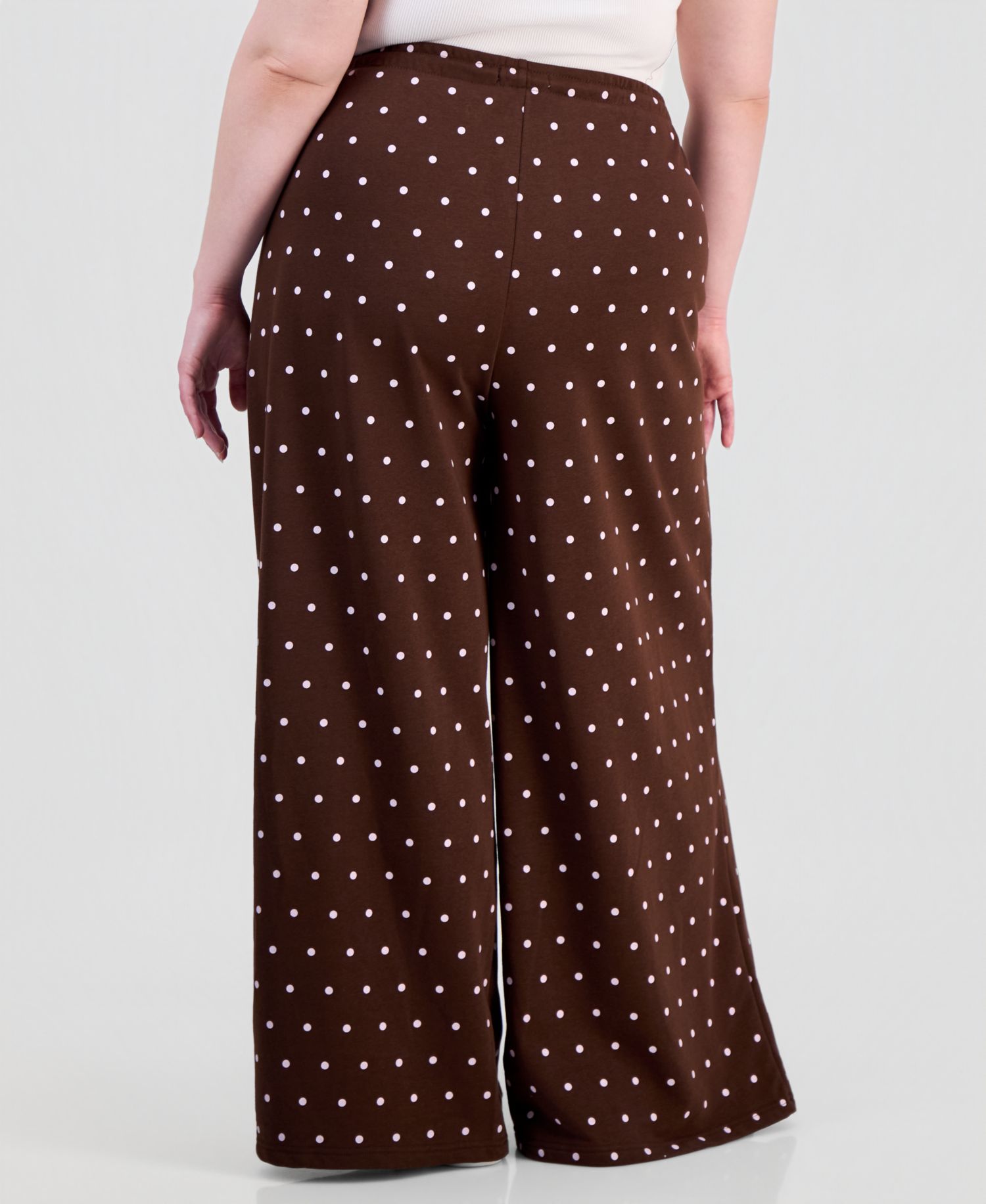 Trendy Plus Size Wide-Leg Drawstring Sweatpants