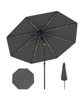 Solar Umbrella with Multicolor LED Lights and Tilt