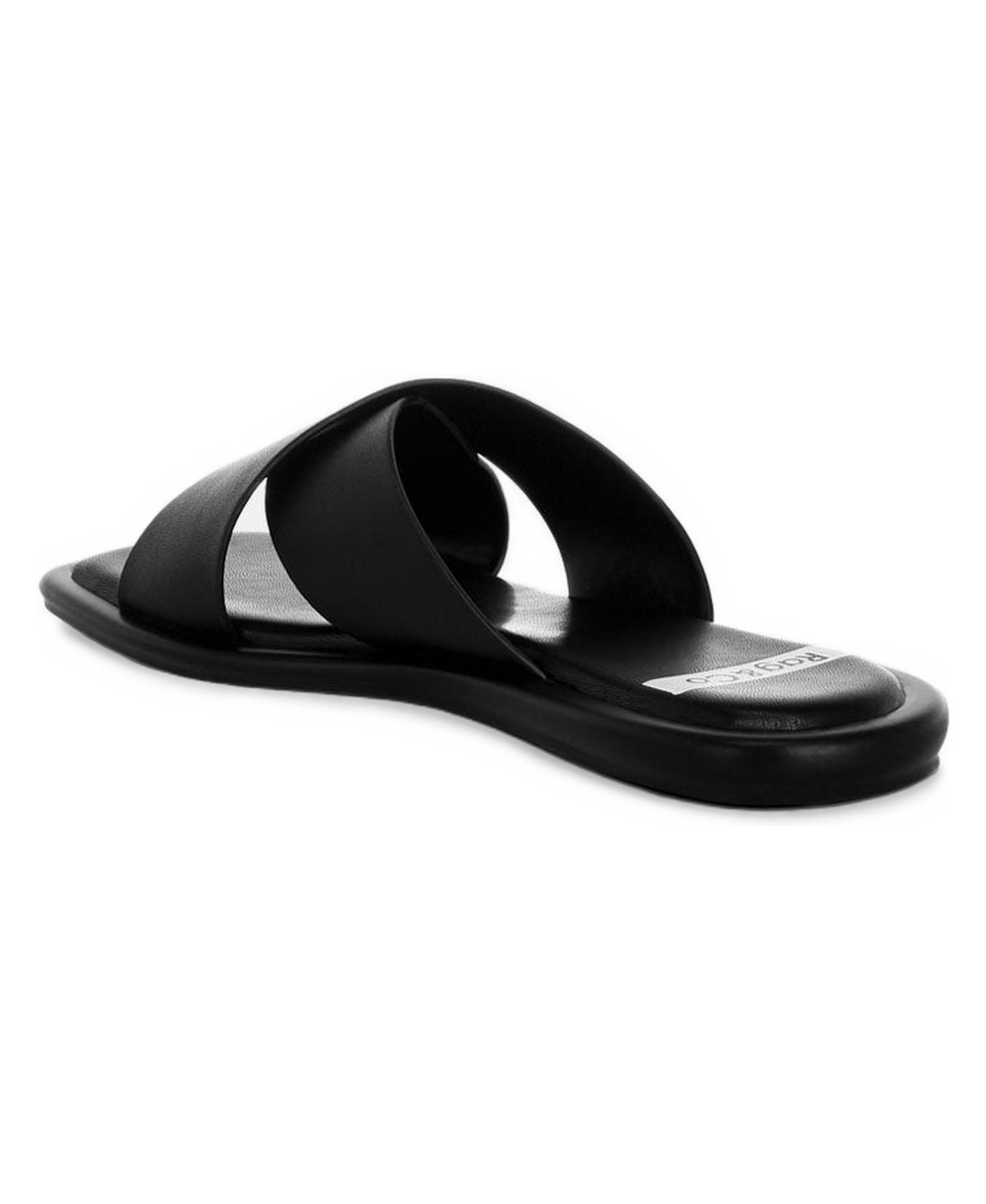 Женские балетки Rag & Co Shosa Genuine Leather Criss-Cross Flats, цвет: Чёрный кожаный — фото 3