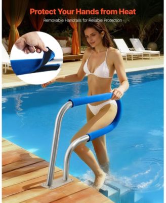 Pool Rail, 220 lbs Capacity, Stainless Steel Handrail for Poolside