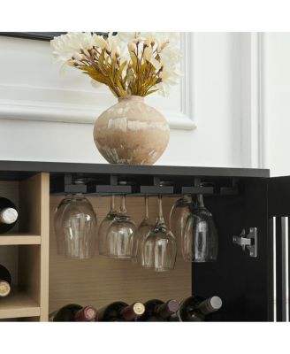 Mid-Century Fluted Liquor Cabinet and Wine Storage