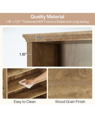 71" Tall Bookshelves and Bookcases with Adjustable Shelves, 8-Tier Large Open Library Bookcase, FreeStanding Display Storage Shelves