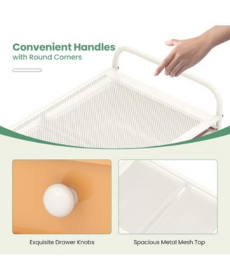 12-Drawer Rolling Organizer Cart with 4 Large and 8 Medium PP Drawers