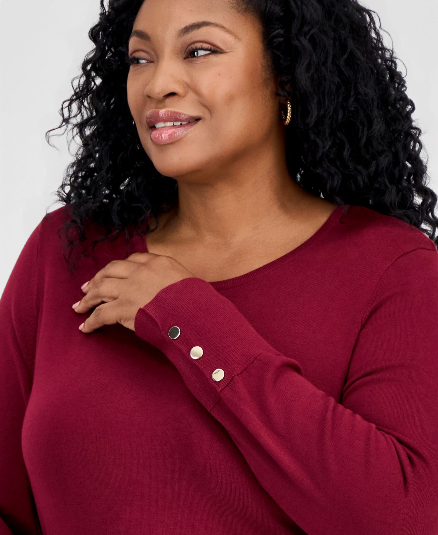 Petite Rivet-Detail Sweater