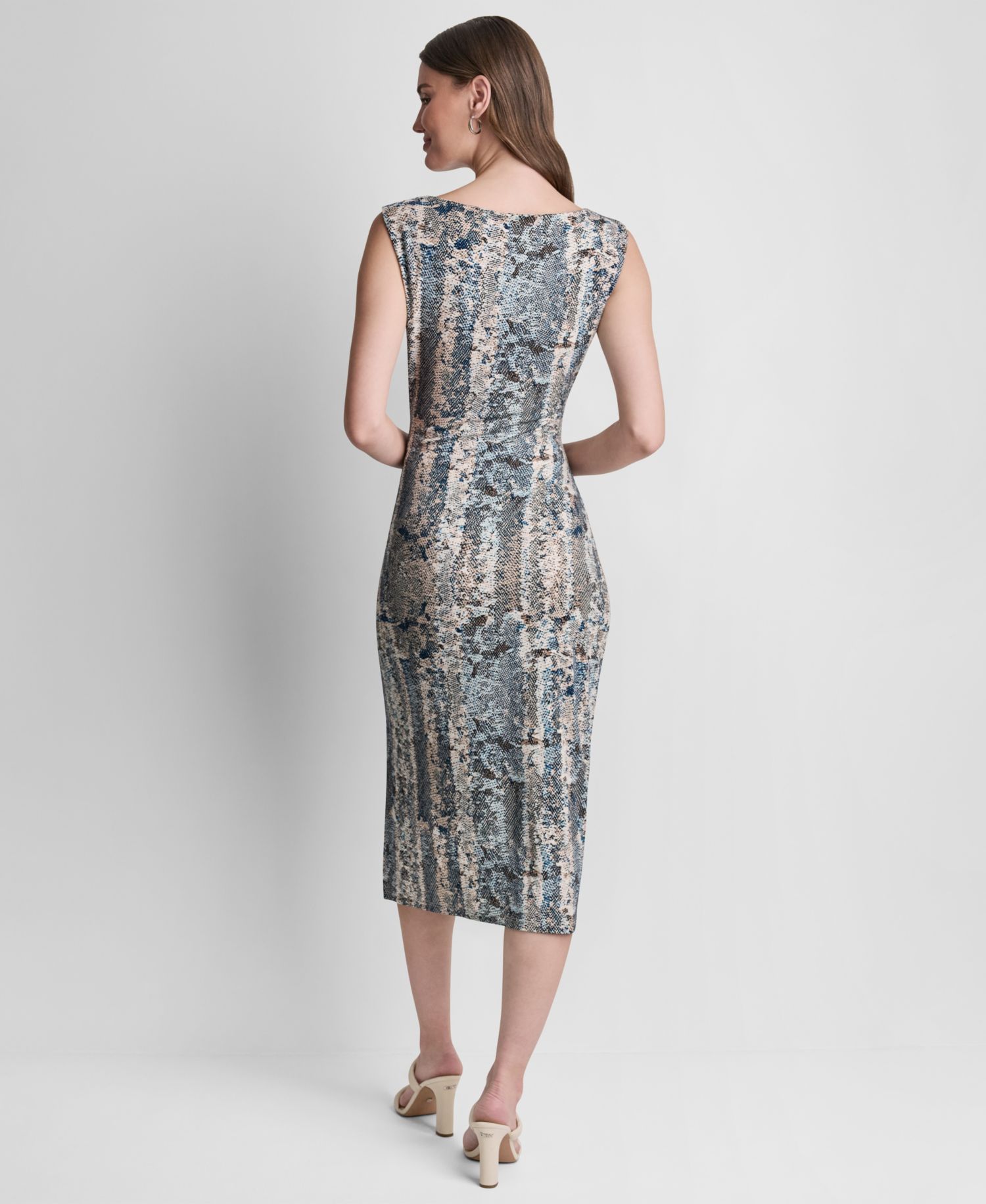 Women's Sleeveless Side Knot Midi Dress