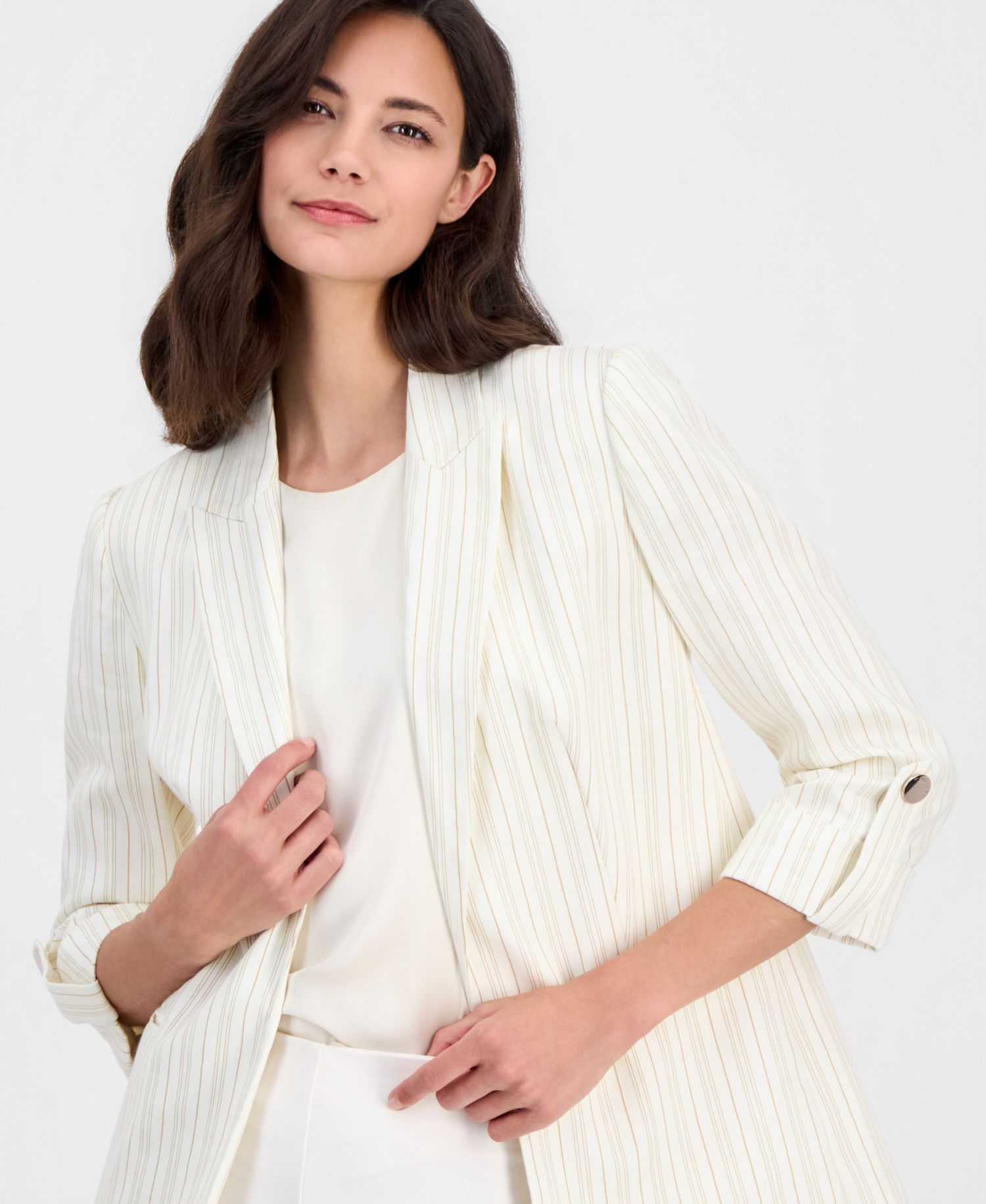 Women's Peak-Lapel Long-Sleeve Blazer