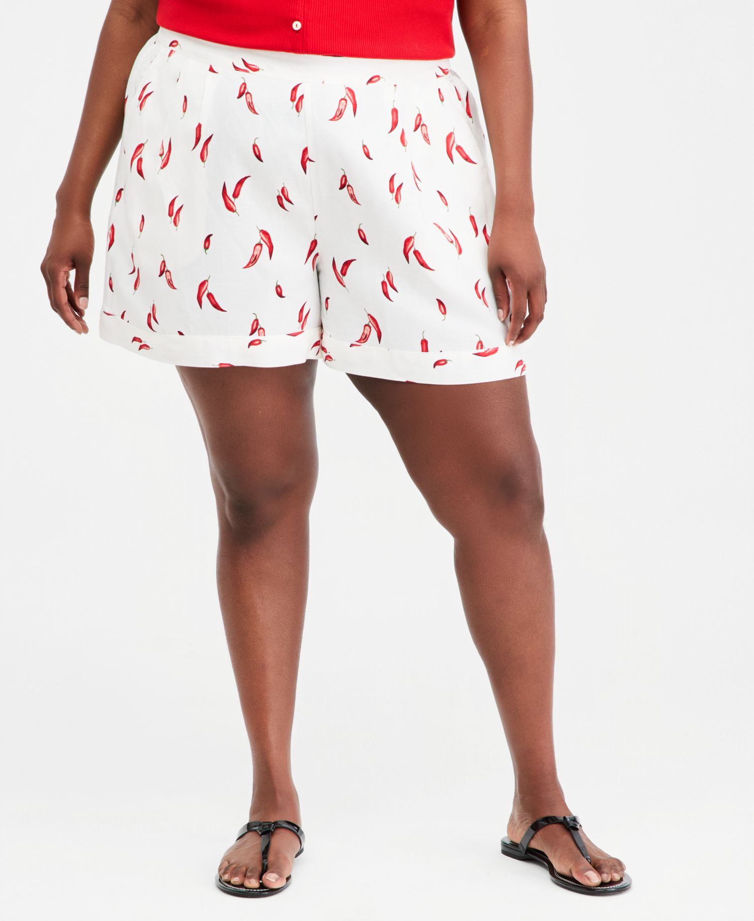 Trendy Plus Size Wide-Leg Shorts