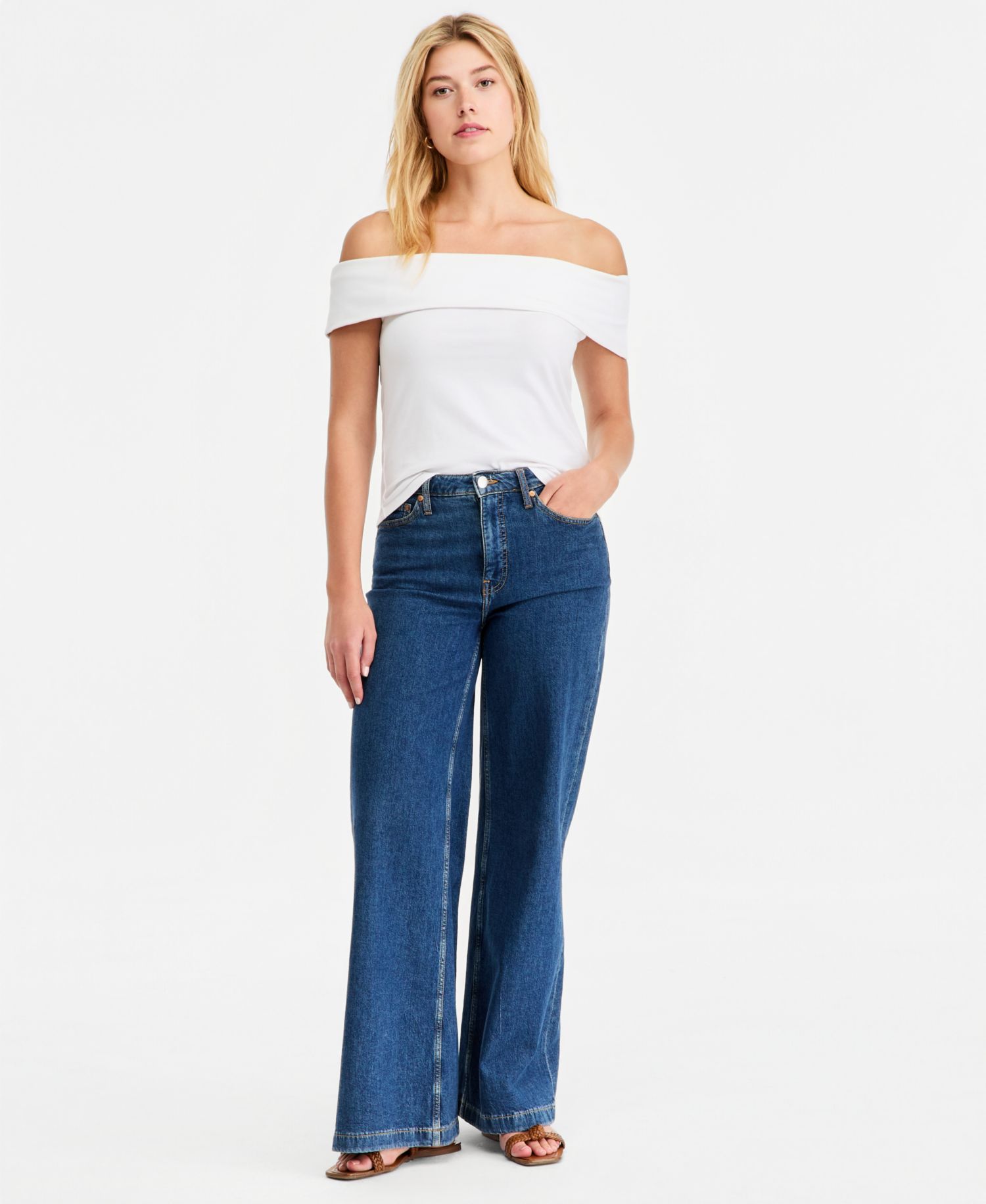 Women's Off-The-Shoulder Jersey Knit Top
