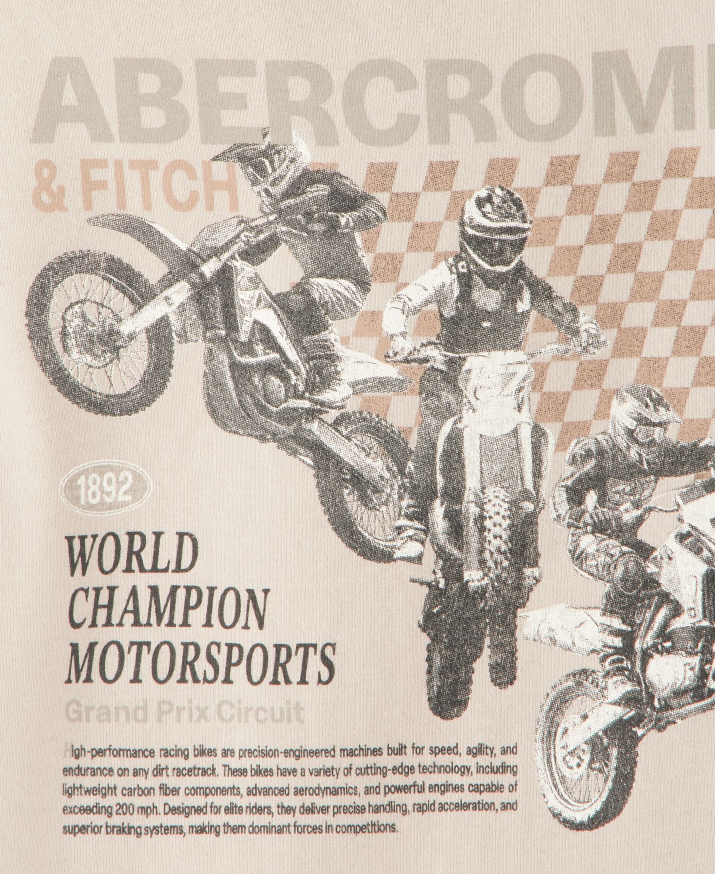 Футболка abercrombie kids World Champion Bike для мальчиков, цвет: Серо-коричневый — фото 3