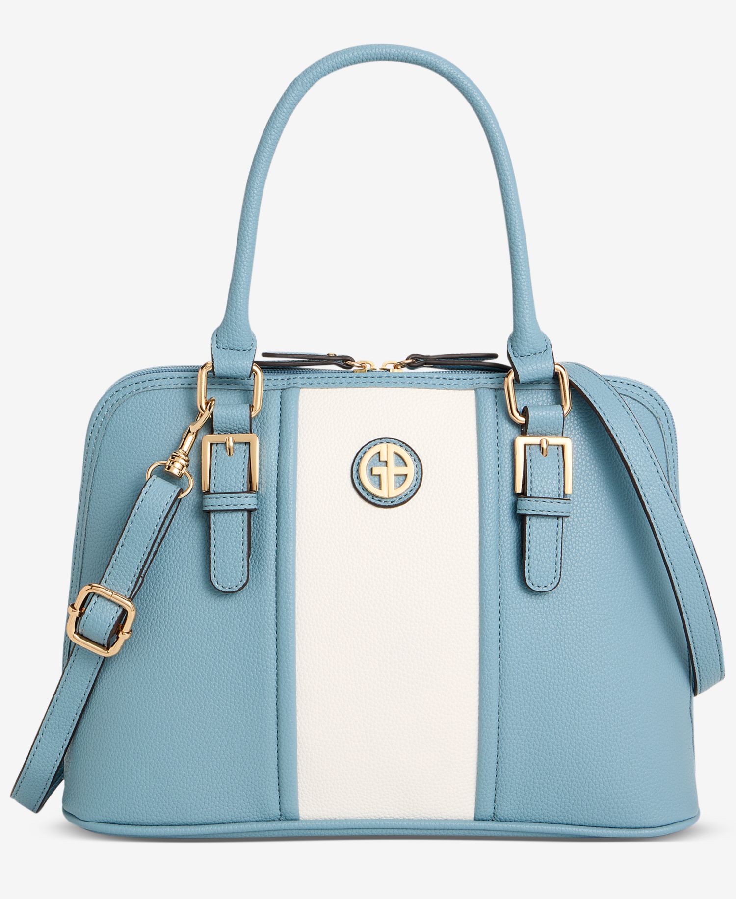 Vertical Colorblock Dome Satchel