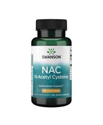 NAC NAcetyl Cysteine 600 mg, Antioxidant and Liver Support Supplement, 100 Veggie Capsules for Detox and Free Radical Support
