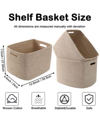 3 PACK Woven Storage Baskets Organizing Bins Home Organization Gift Basket