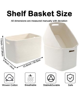3 PACK Woven Storage Baskets Organizing Bins Home Organization Gift Basket