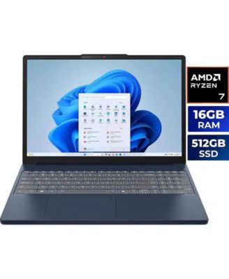 15.3" IdeaPad Slim 3 Laptop AMD Ryzen 7 8840HS 16GB RAM 512GB SSD Bundle with 1 year CPS Protection, AUX & HDMI Cables, 6-Month Webroot Antivirus