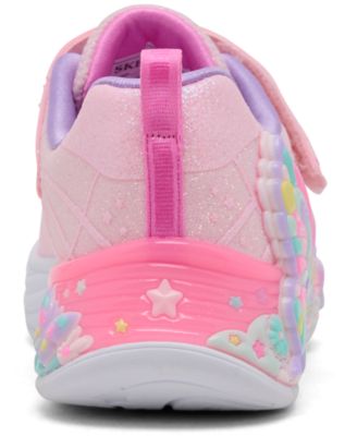 Little Girls' S-Lights: Butterfly Bliss Light-Up Fastening Strap Casual Sneakers from Finish Line